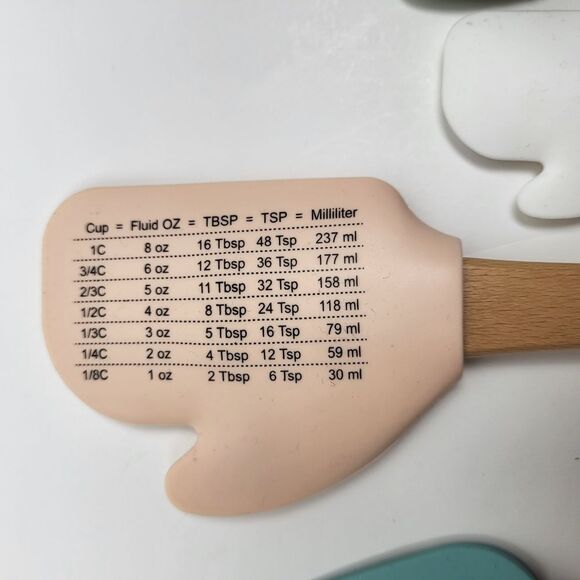 Holiday Silicone "Glove" CWC Spatula Set (5) - Turquoise, Green, Peach, White - Picture 8 of 8